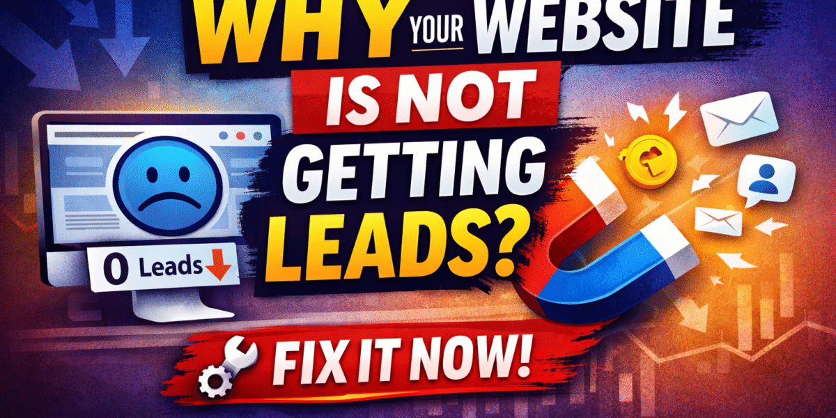 Why Your Website Is Not Getting Leads (And How to Fix It)